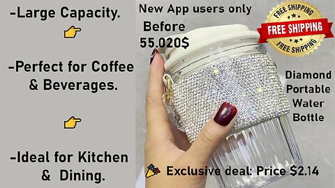 Review about this 1pc Luxury Diamond-Encrusted Portable Water/Coffee/Tea Bottle