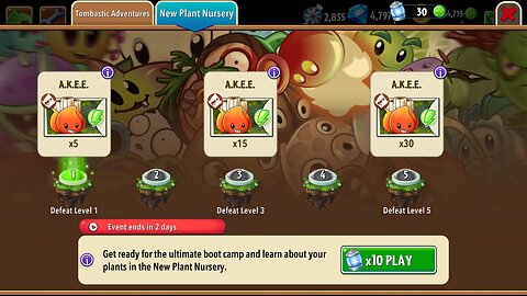 Plants vs Zombies 2 - Plant Nursery - A.K.E.E. - September 2025