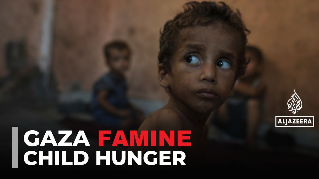 Child Hunger Due To Famine in Gaza