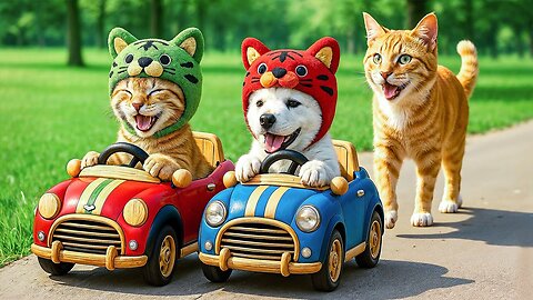 Mama Cat Trims Fur on the Farm and Makes Tiger Hat For Kittens At Home🐾🎩🐯