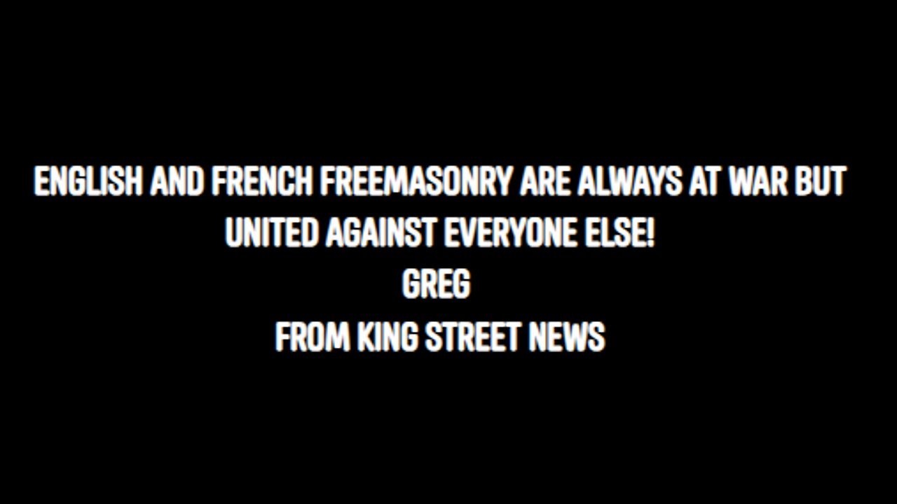 ENGLISH AND FRENCH FREEMASONRY UNITE AS THEY DIVIDE WE THE PEOPLE!