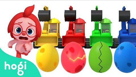 Colorful Excavators | Coloring Cars + More | Learn Colors and Nursery Rhymes for Kids