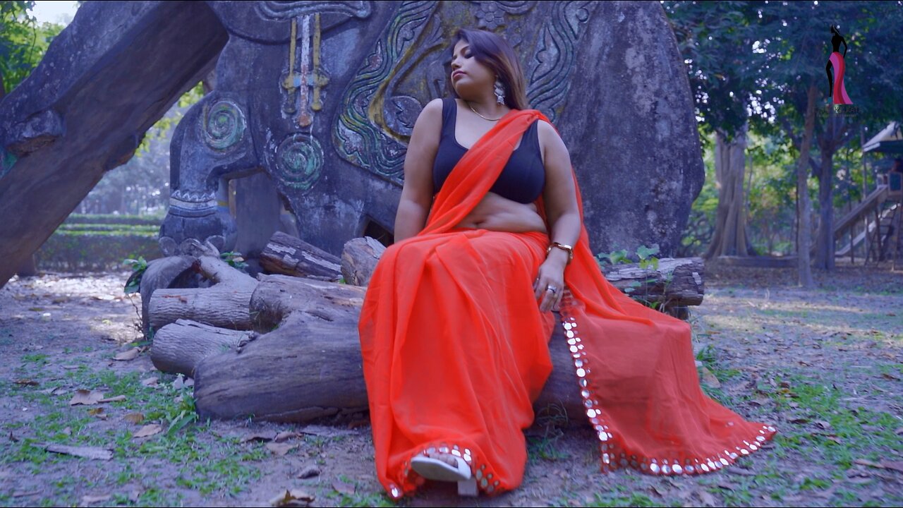 Eiti Red Saree Look