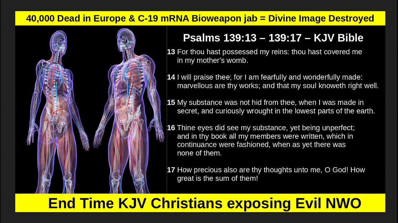40,000 Dead in Europe & C-19 mRNA Bioweapon jab = Divine Image Destroyed