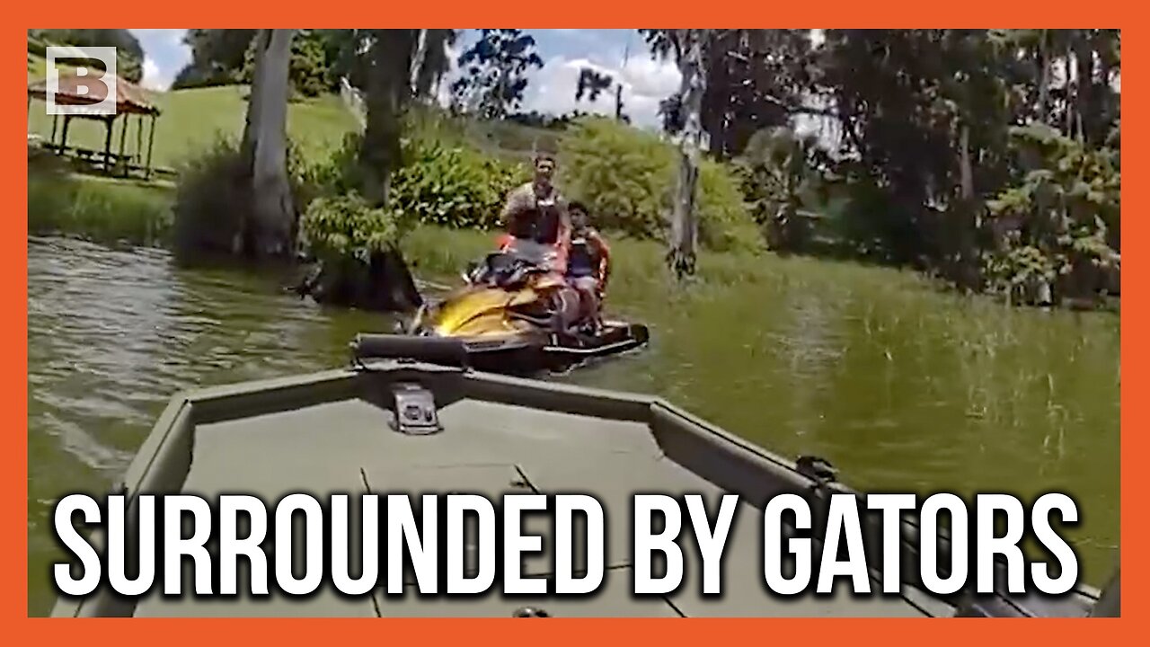 "They're Circling!" Father and Son Rescued from Gator Infested Lake