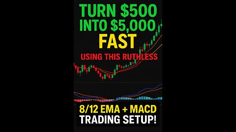 Turn $500 into $5,000 FAST Using This Ruthless 8/12 EMA + MACD Trading Setup!