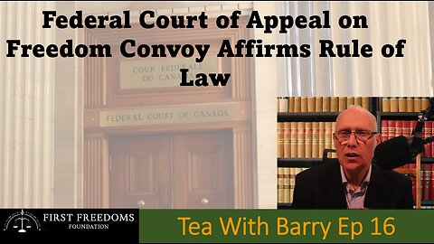 Federal Court of Appeal Affirms Rule of Law - EP 16: Tea With Barry