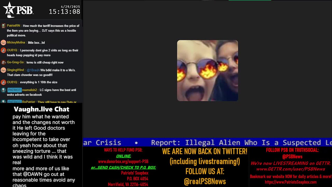 2025-04-29 15:09 EDT - The PATRIOTski Tavern: