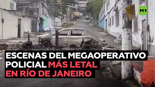 Escenas de guerra en el megaoperativo policial más letal de Río de Janeiro