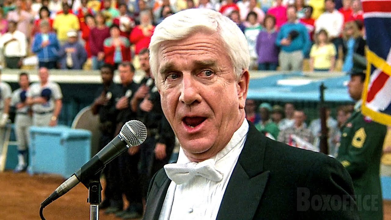 Leslie Nielsen Hilariously Sings the National Anthem | The Naked Gun | Clip