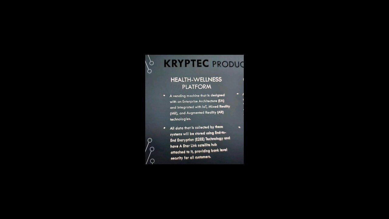 Introducing the "KrypTec Health-Wellness Platform " from Krypton Vending Solutions, LLC