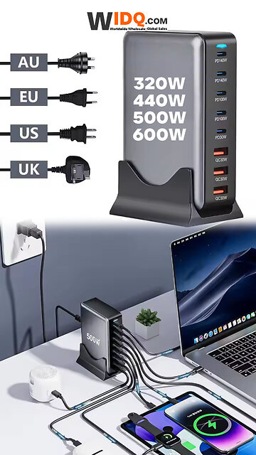 ⚡ Power Up Everything – 600W 8-Port Super Fast Charger! 🔋