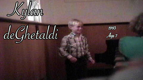 Kylan deGhetaldi (age 7) - Piano Recital (1993)