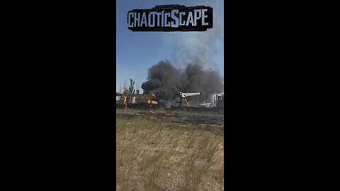 Crane Catches Fire, Causing Massive Brush Fire! #usa #fire #2025 #scary