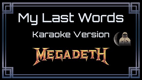 Megadeth - My Last Words (CC)