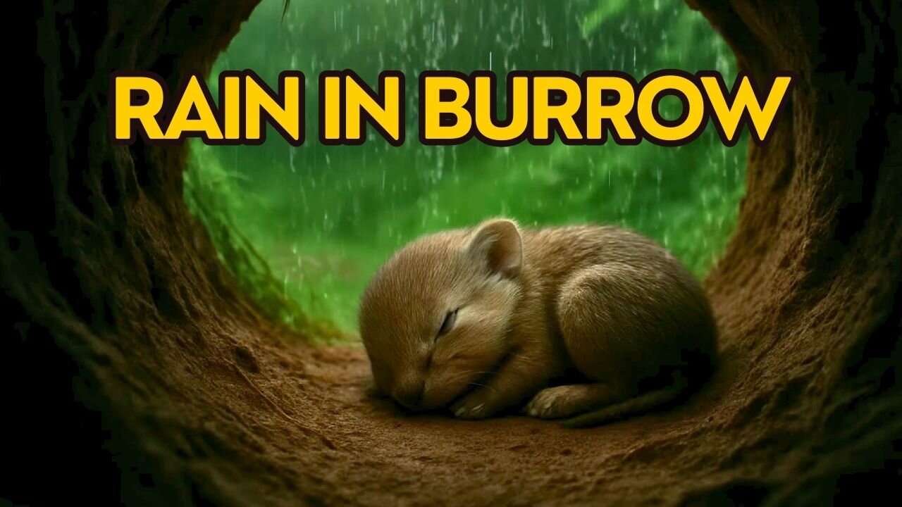12H Rain in the Burrow • Deep Sleep Rain Sounds • Sleeping Baby Stoat