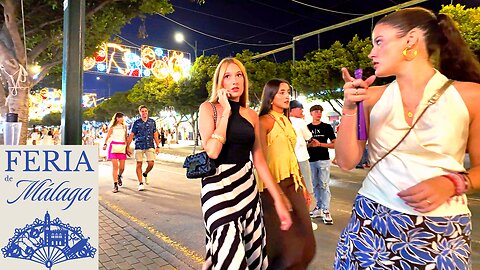 Spain FERIA MALAGA Nightlife 4K Costa del Sol Walk