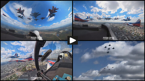 Russian Air Force flyovers Moscow on Victory Day