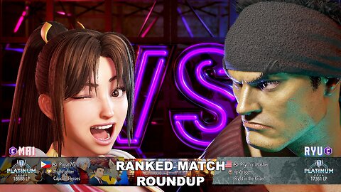 Kuya Kalbo SF6 Ranked Match Roundup. Mai Platinum Rank [Hori Fight Stick]