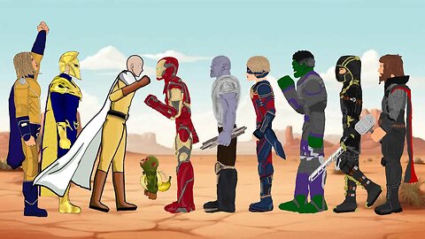 Sentry, Doctor Fate, Saitama vs. Avengers Super Heroes and Chimpanzee #animation #avengers #saitama