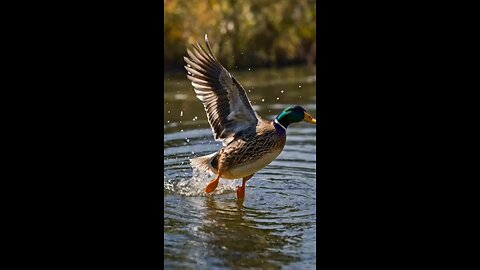 Duck's happy moment