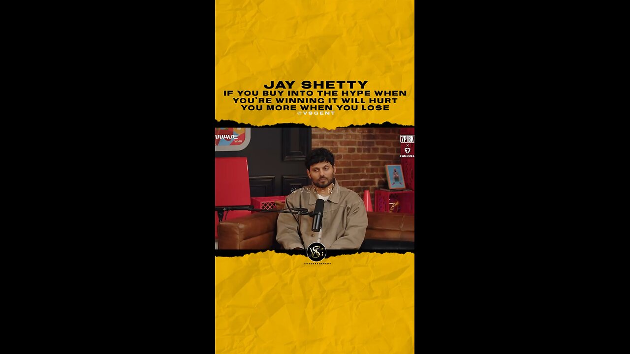 @jayshetty If you buy into the hype when you’re winning it will hurt you more when you lose
