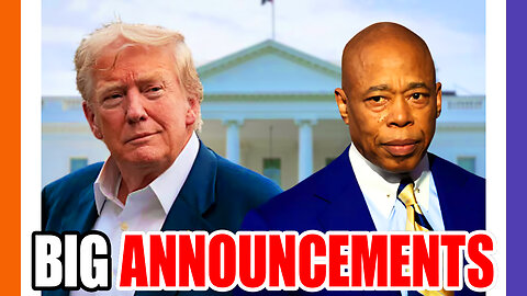 🔴LIVE: Big Announcement From Trump, Big Announcement From Eric Adams, Trump Signs New Orders 🟠⚪🟣