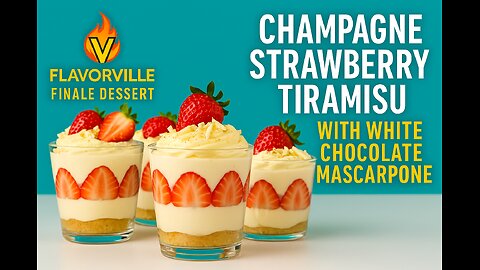 Champagne Strawberry Tiramisu Cups with White Chocolate Mascarpone – FlavorVille Finale Dessert
