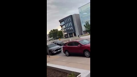 A car crashed into a building after trying to flee from police in Des Moines, Iowa.