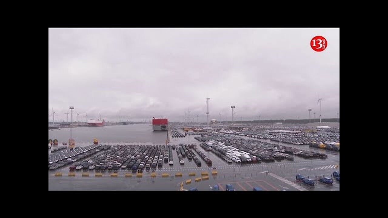 European made cars ready to be shipped to the US with new tariffs attached