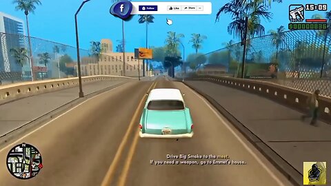 GTA: San Andreas (Big Smoke) Running Dog Mission Gameplay Part 2 #gta #CJ #sanantonio #hrsgaminghari