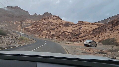 Dangerous road of AlUla going to mountains view Saudi Arabia 🇸🇦