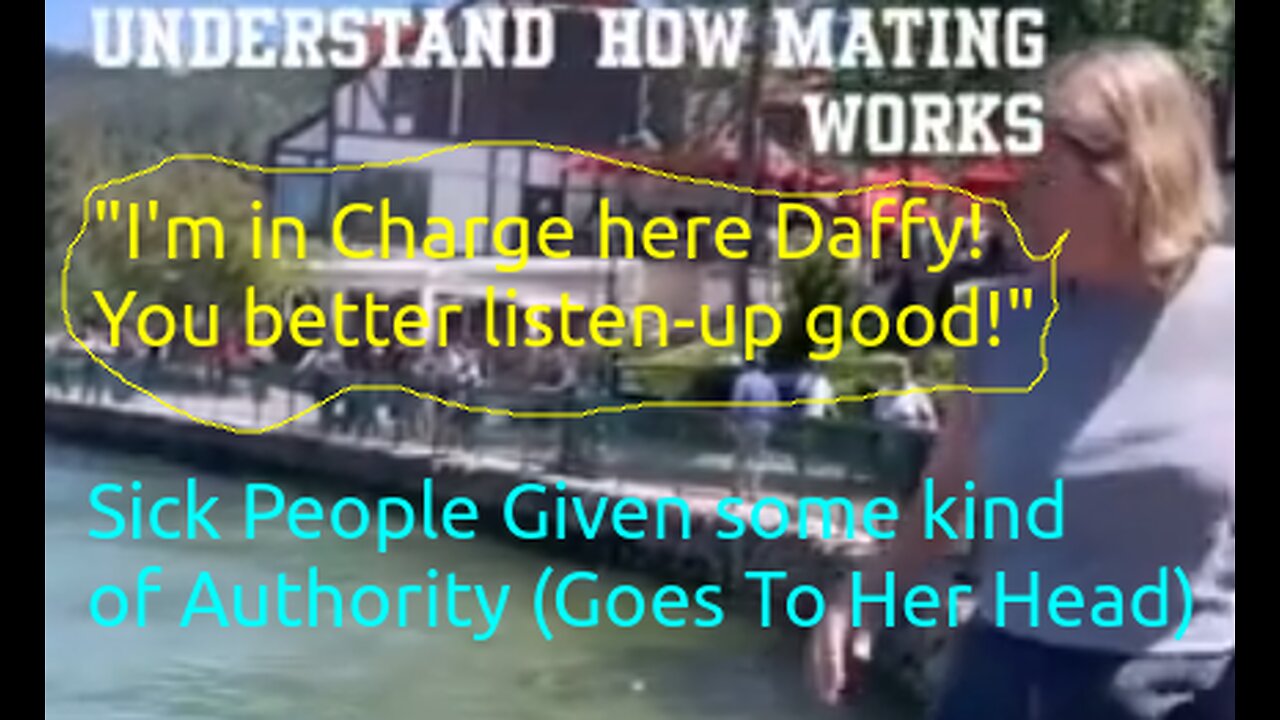 Daffy Duck!... (Fanatical-Luciferian? reduced to duck-duties?) She Actually Had A Net Handed to Her!