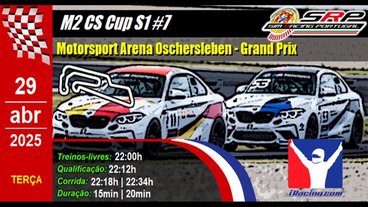 🏁 🇵🇹 [iRacing Live] 🇵🇹 M2 CS Cup S1 @ Motorsport Arena Oschersleben - Grand Prix 🏁