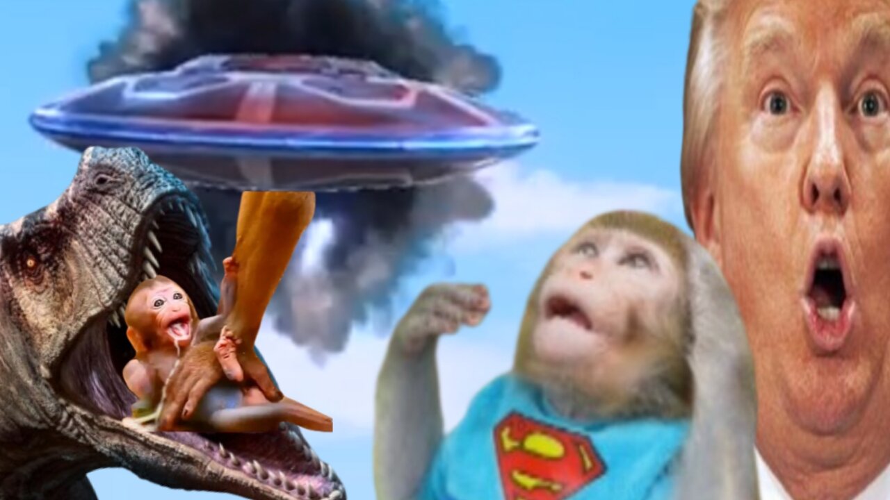 Bonmonkeykiki eating ice 🍦 cream and fighting UFO funny moment video