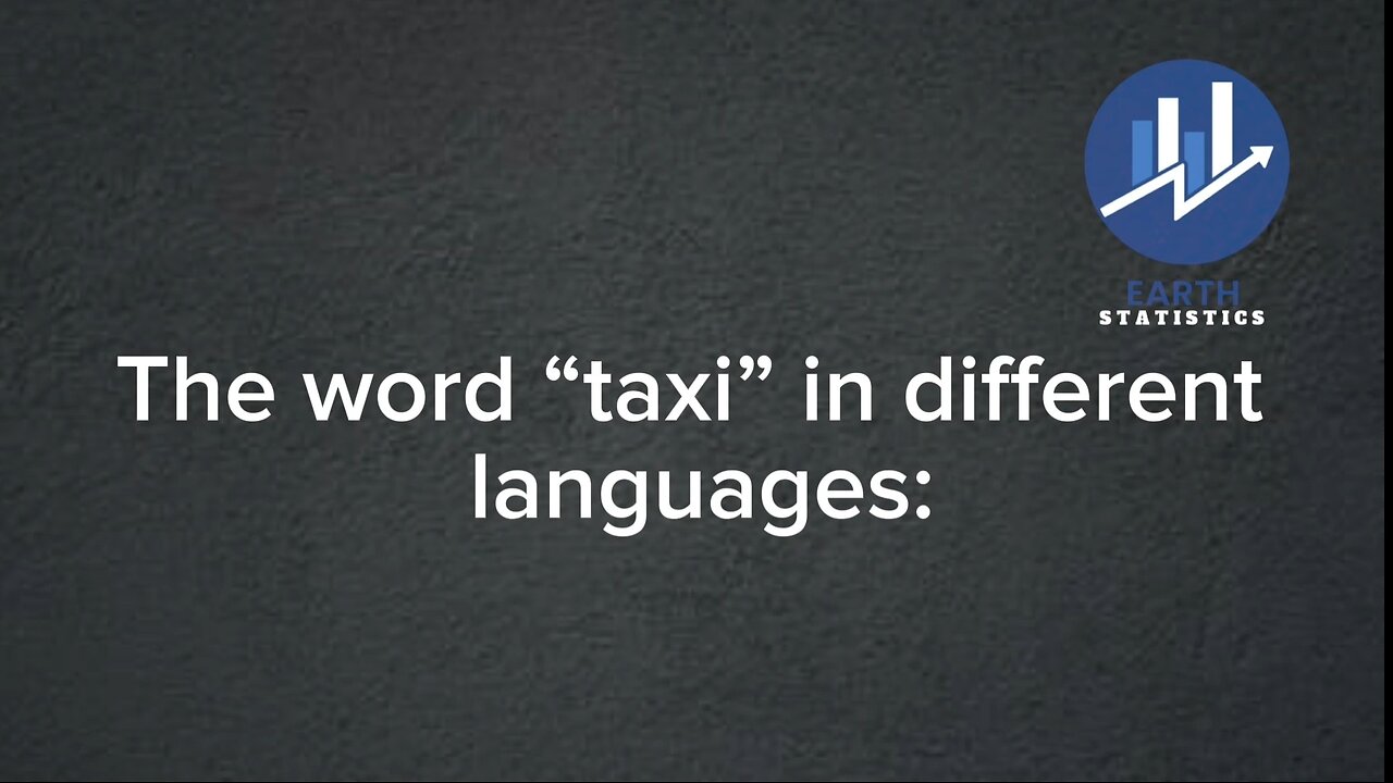 The word “taxi” in different languages...