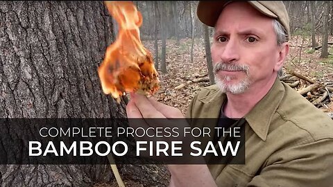 Fire Using ONLY Bamboo and a Knife - The Bamboo Fire Saw Method