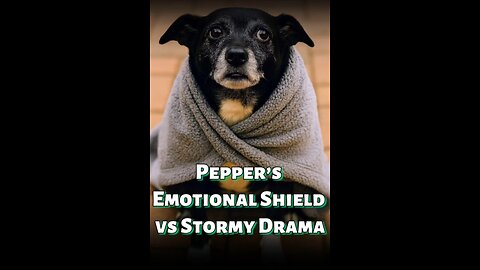 🌩️ Thunder? Drama? Pepper’s got her emotional raincoat on.