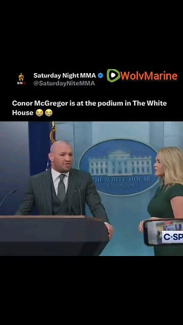 Conor McGregor at the White House podium.