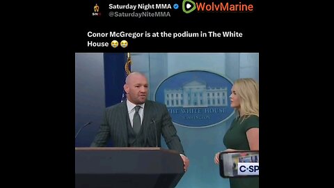 Conor McGregor at the White House podium.