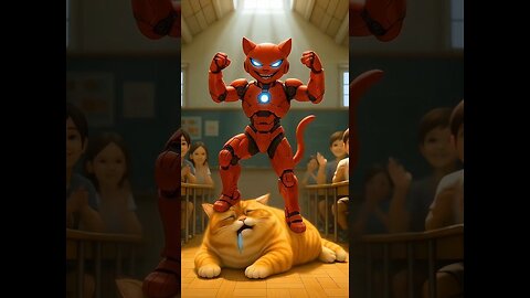 Bullied Cat Turns into a Robot and Fights Back! 🤖🐱 AI cartoon video