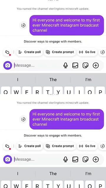 I created my very first instagram broadcast channel