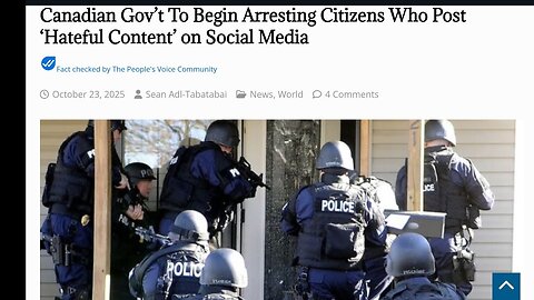 Canadian Gov’t To Begin Arresting Citizens Who Post ‘Hateful Content’ on Social Media Coming to USA