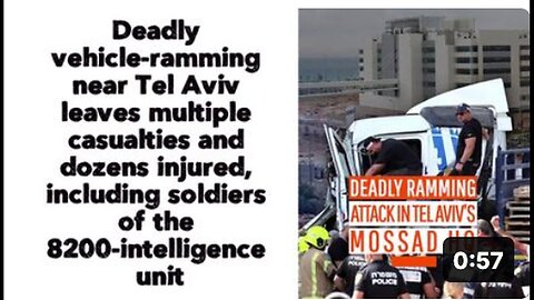 "Multiple Casualties, Dozens Injured in Deadly Vehicle-Ramming Near Tel Aviv"