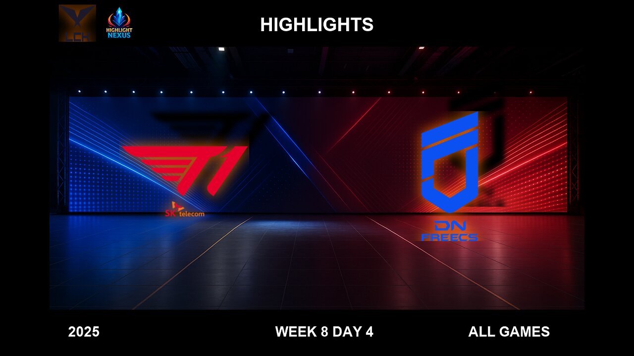 T1 vs DNF Highlights ALL GAMES - LCK W8D4 Split 2 2025 - T1 vs DN Freecs