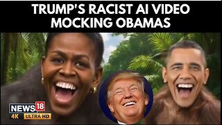 Trump Posts AI Video Mocking Obamas as Apes
