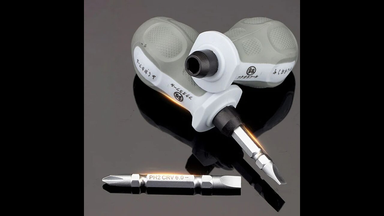 Portable 2-in-1 Reversible Manual Screwdriver, with 6mm Slot & Phillips Bits, for DIYers and Repairs