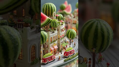 Tiny People Built a Watermelon City!