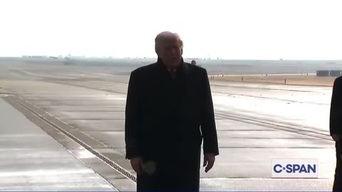 President Trump arrives in Switzerland