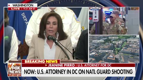 U.S Attorney Pirro: D.C National Guard Shooter Could Receive Death Penalty